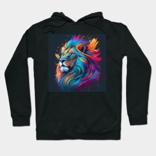 Colorful Lion Art Hoodie